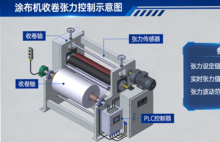 塗（tú）布機收卷張力錐（zhuī）度（dù）控製：精準調控與工藝優化（huà）路徑